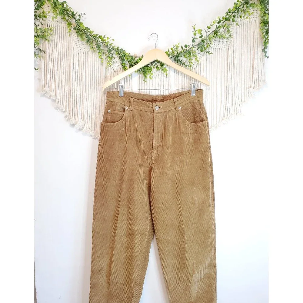 Vintage Brown Straight Leg Corduroy Pants - Picture 1 of 6